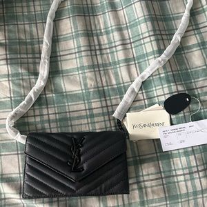YSL SMALL LEATHER CROSS BODY BAG
